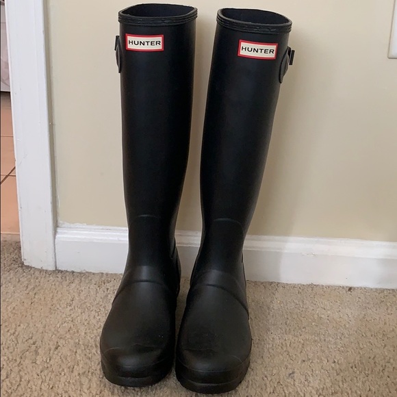 Hunter Shoes - Tall Black Hunter Boots